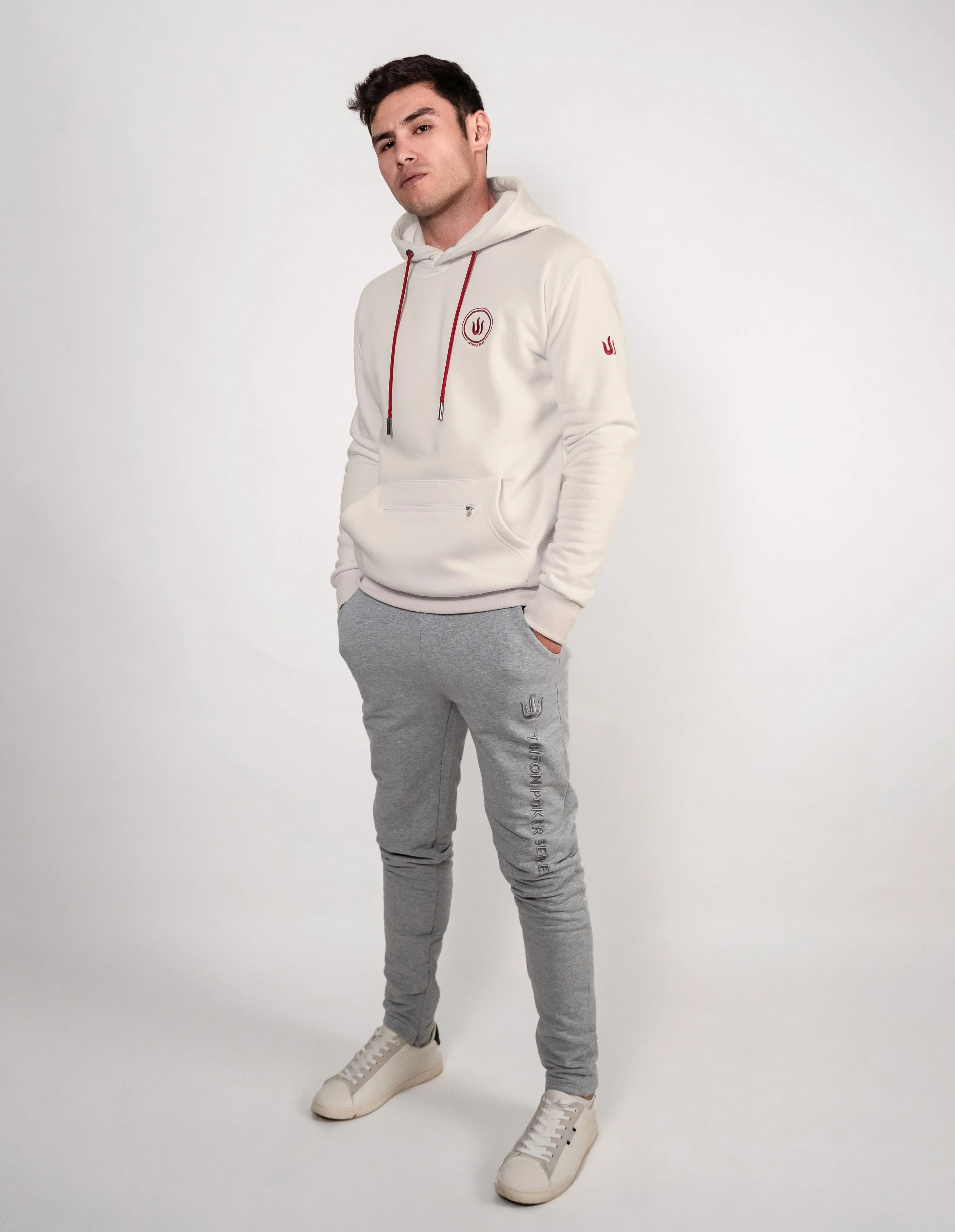 OFF WHITE LOGO RED HOODIE