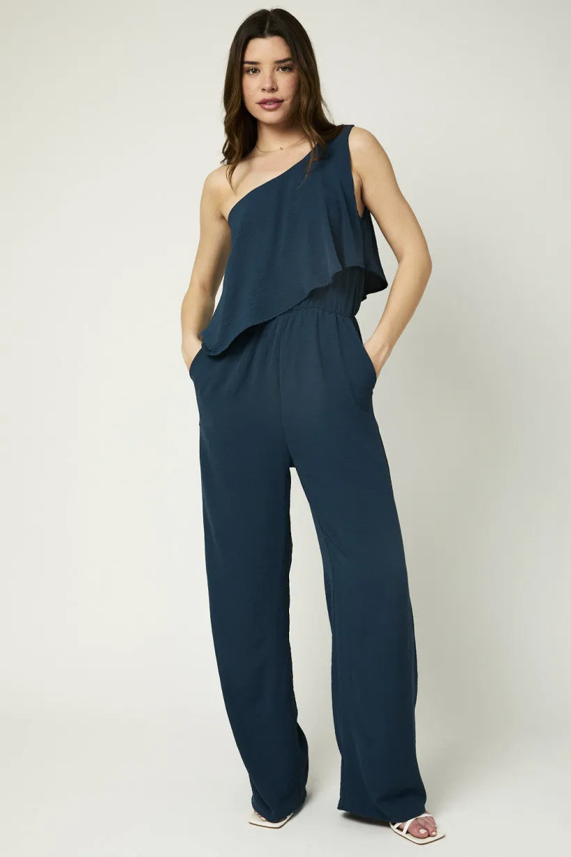 One Shoulder Asymmetrical Jumpsuit
