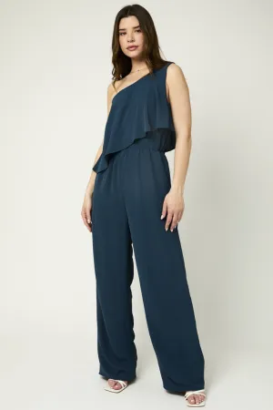 One Shoulder Asymmetrical Jumpsuit