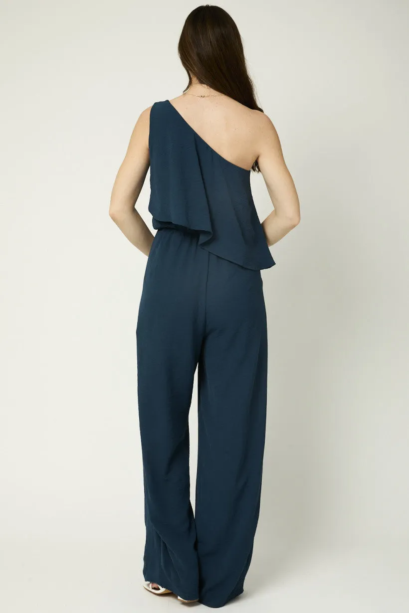 One Shoulder Asymmetrical Jumpsuit