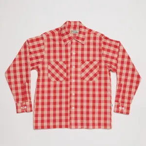 Open Collar Shirt (Red)