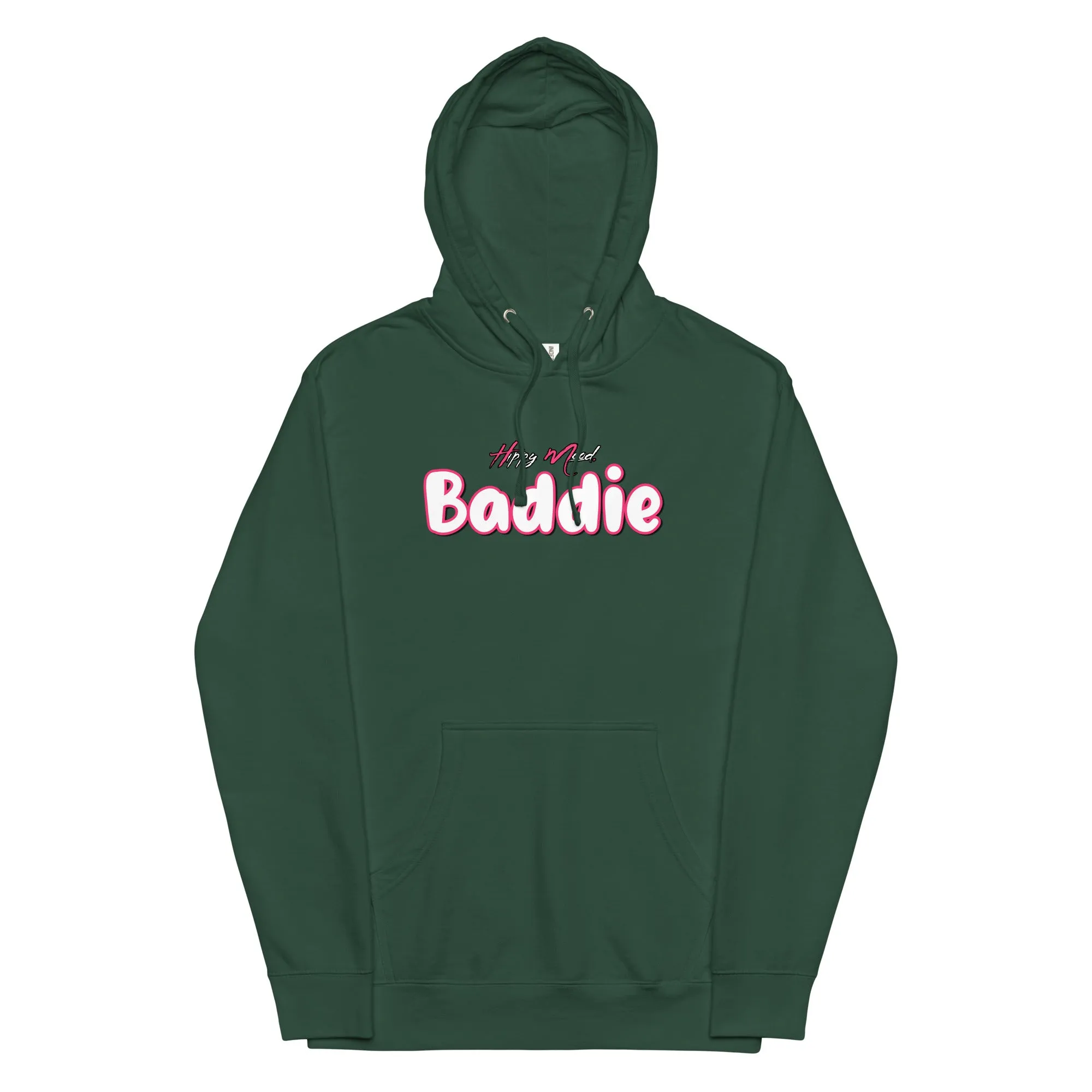 Pink Baddie Print Pullover Hoodie