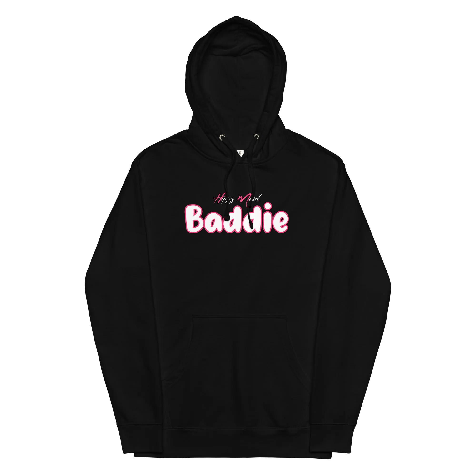 Pink Baddie Print Pullover Hoodie