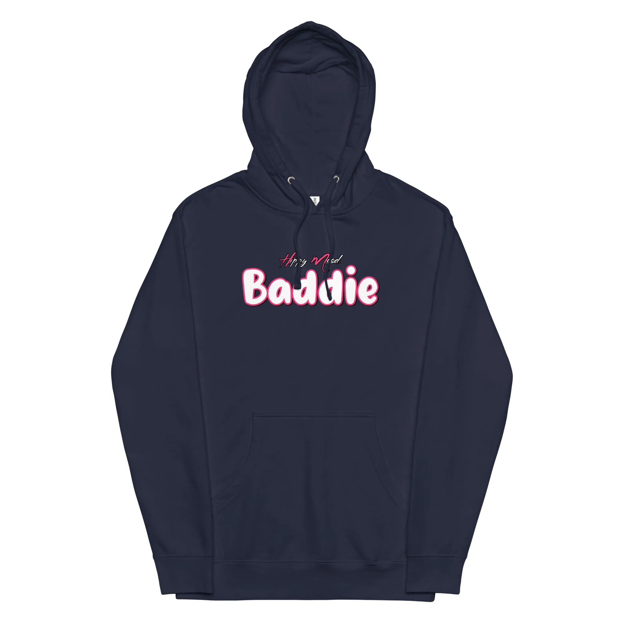 Pink Baddie Print Pullover Hoodie