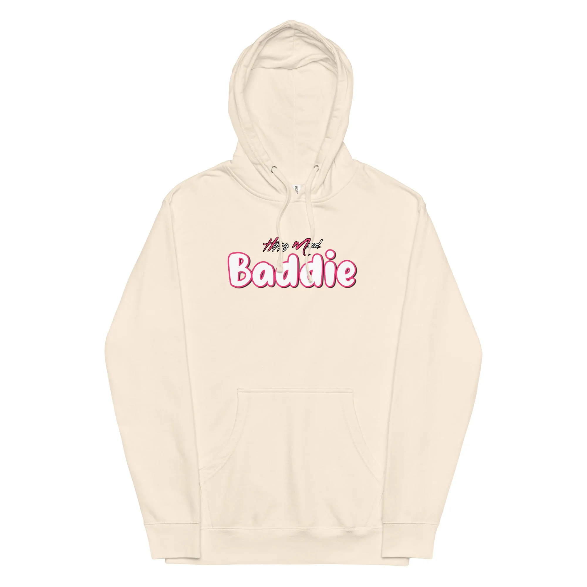 Pink Baddie Print Pullover Hoodie