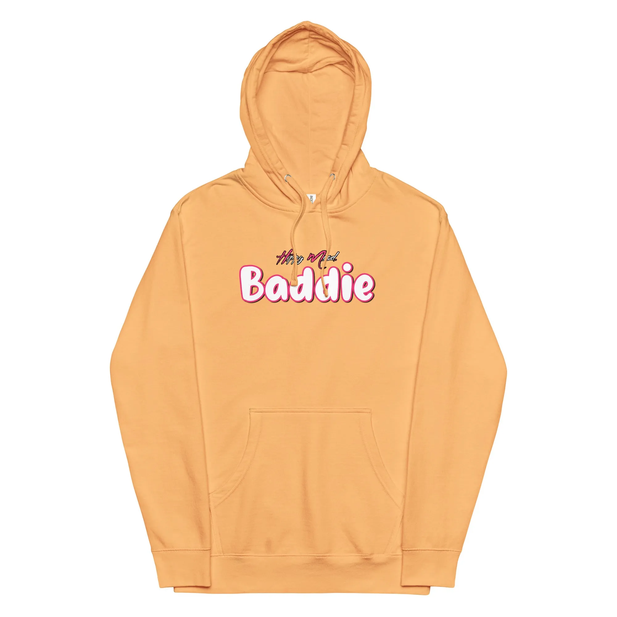 Pink Baddie Print Pullover Hoodie