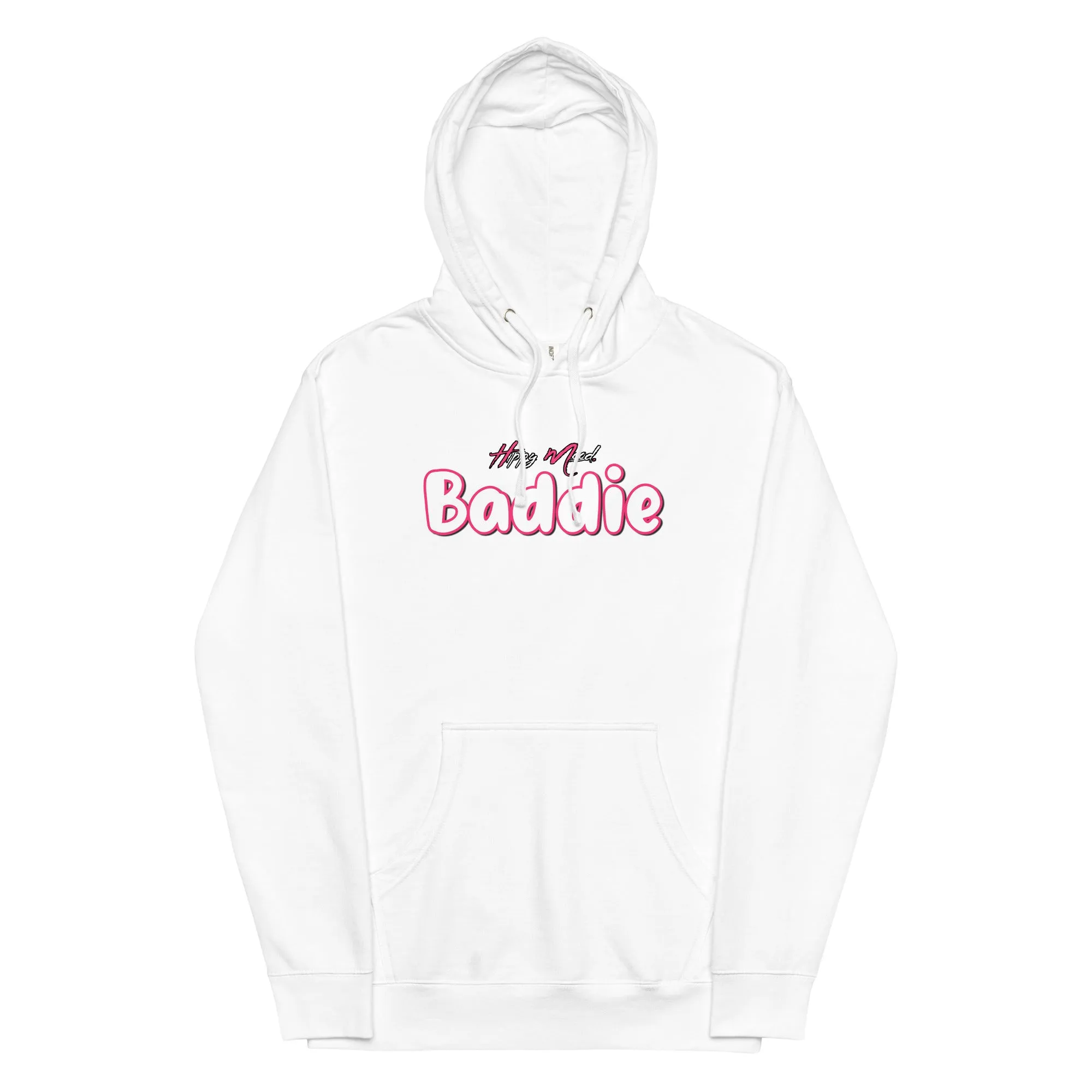 Pink Baddie Print Pullover Hoodie