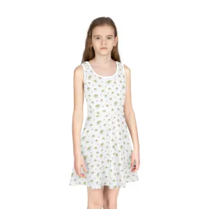 Pink Flowers Girls' Sleeveless Sundress Kiki Collection