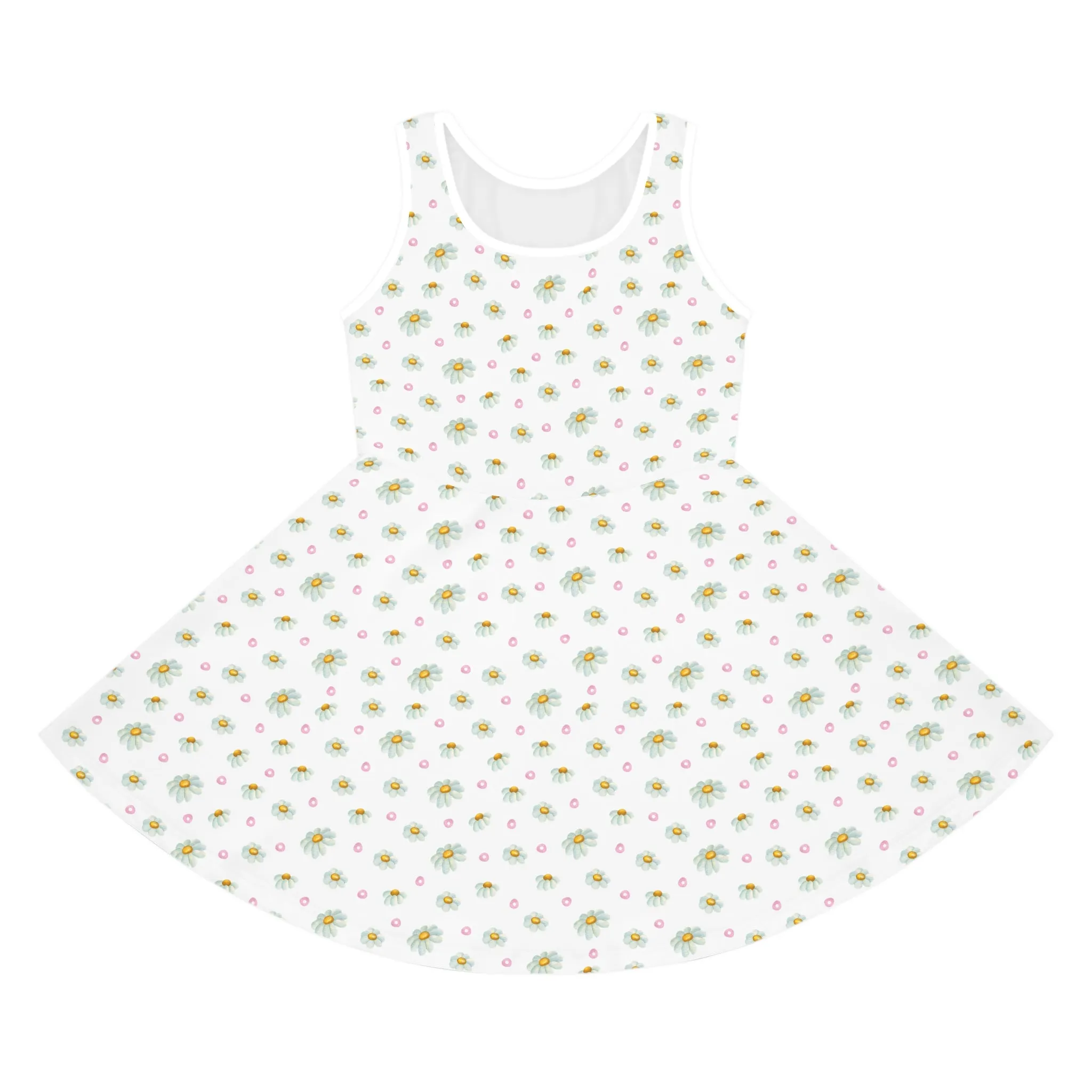Pink Flowers Girls' Sleeveless Sundress Kiki Collection