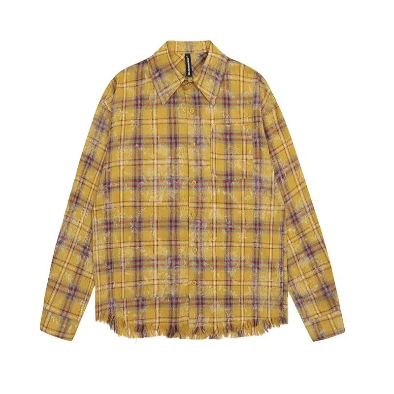 Plaid Button-Up Shirt