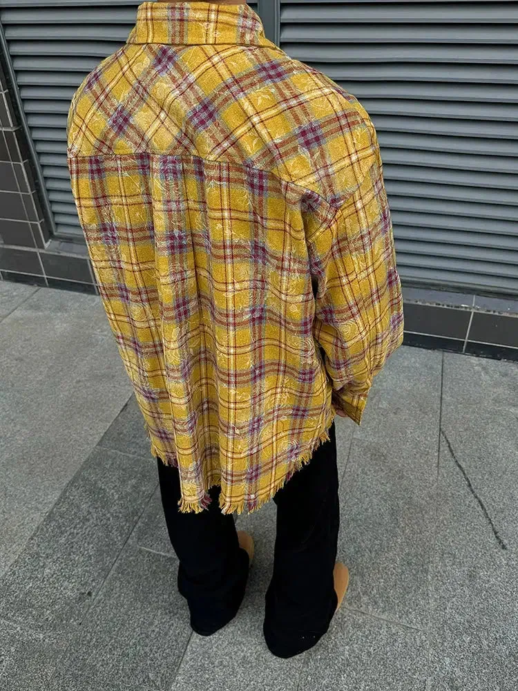 Plaid Button-Up Shirt