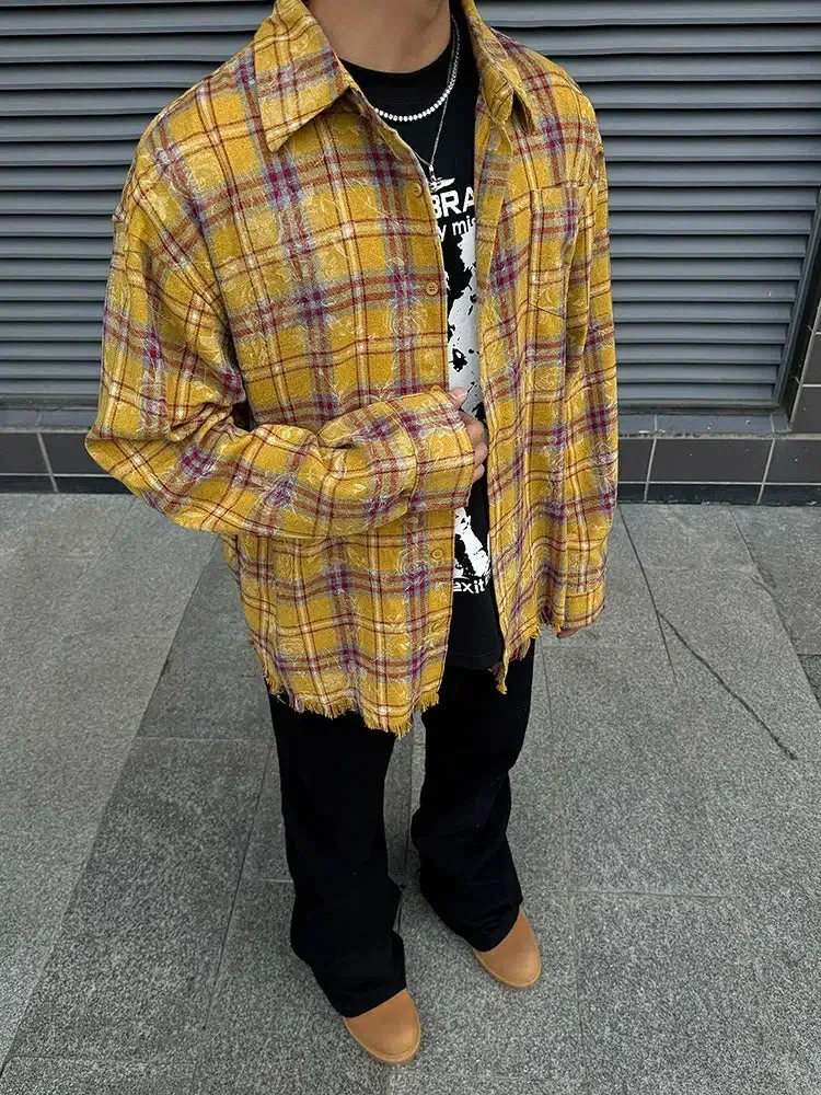 Plaid Button-Up Shirt