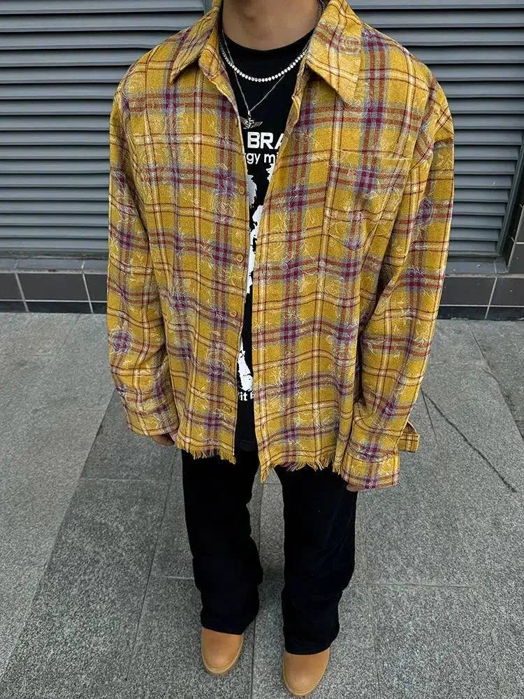Plaid Button-Up Shirt