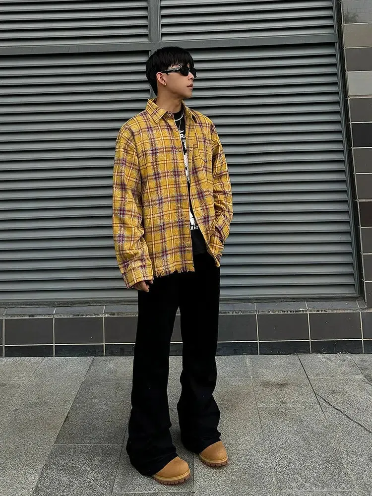Plaid Button-Up Shirt