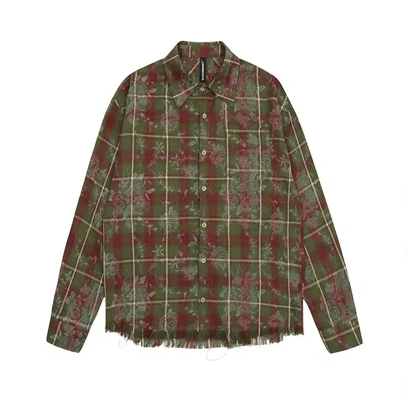 Plaid Button-Up Shirt