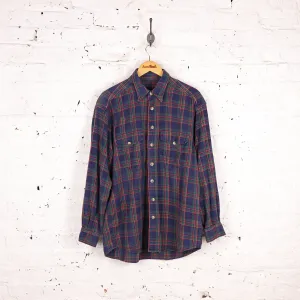 Plaid Check Shirt - Blue - L