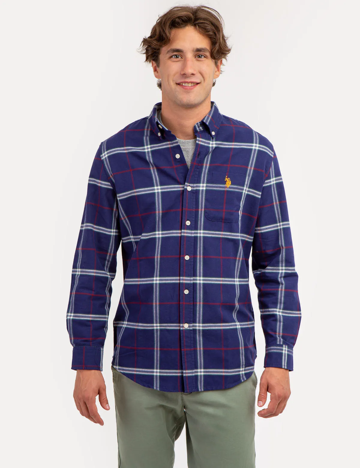 PLAID YARN DYE OXFORD SHIRT