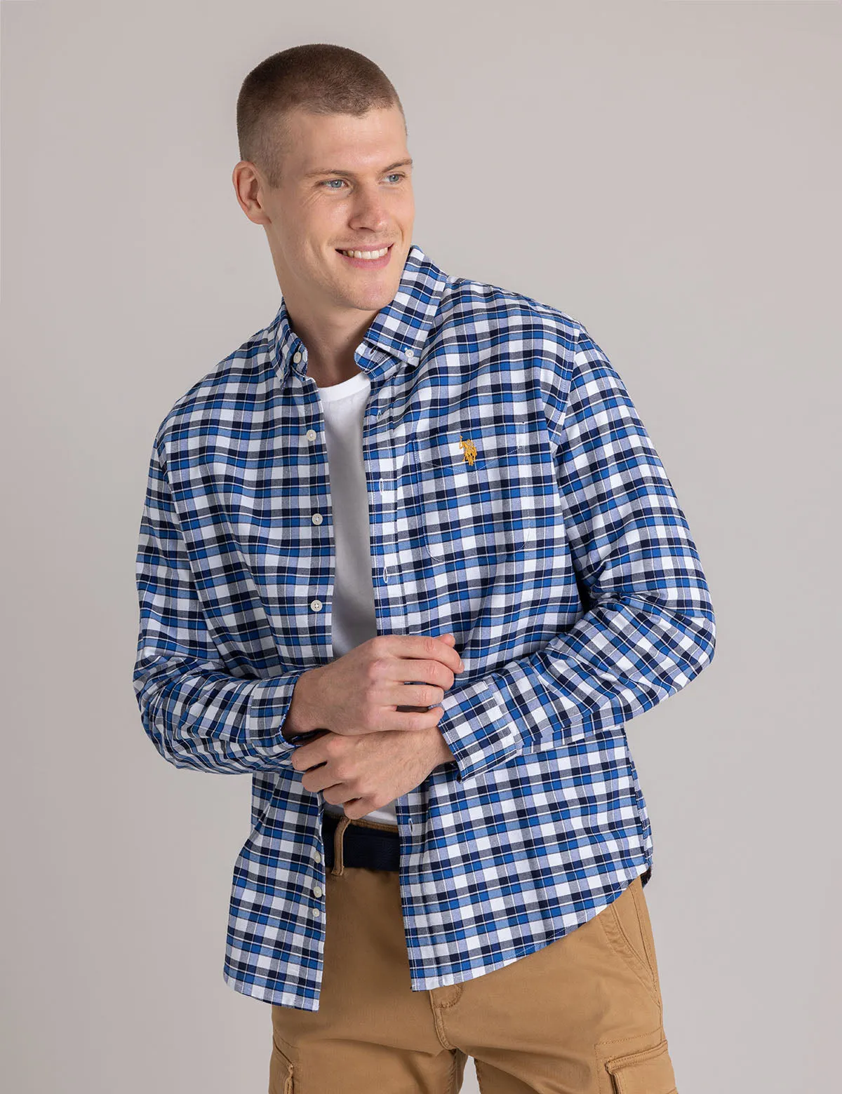 PLAID YARN DYE OXFORD SHIRT