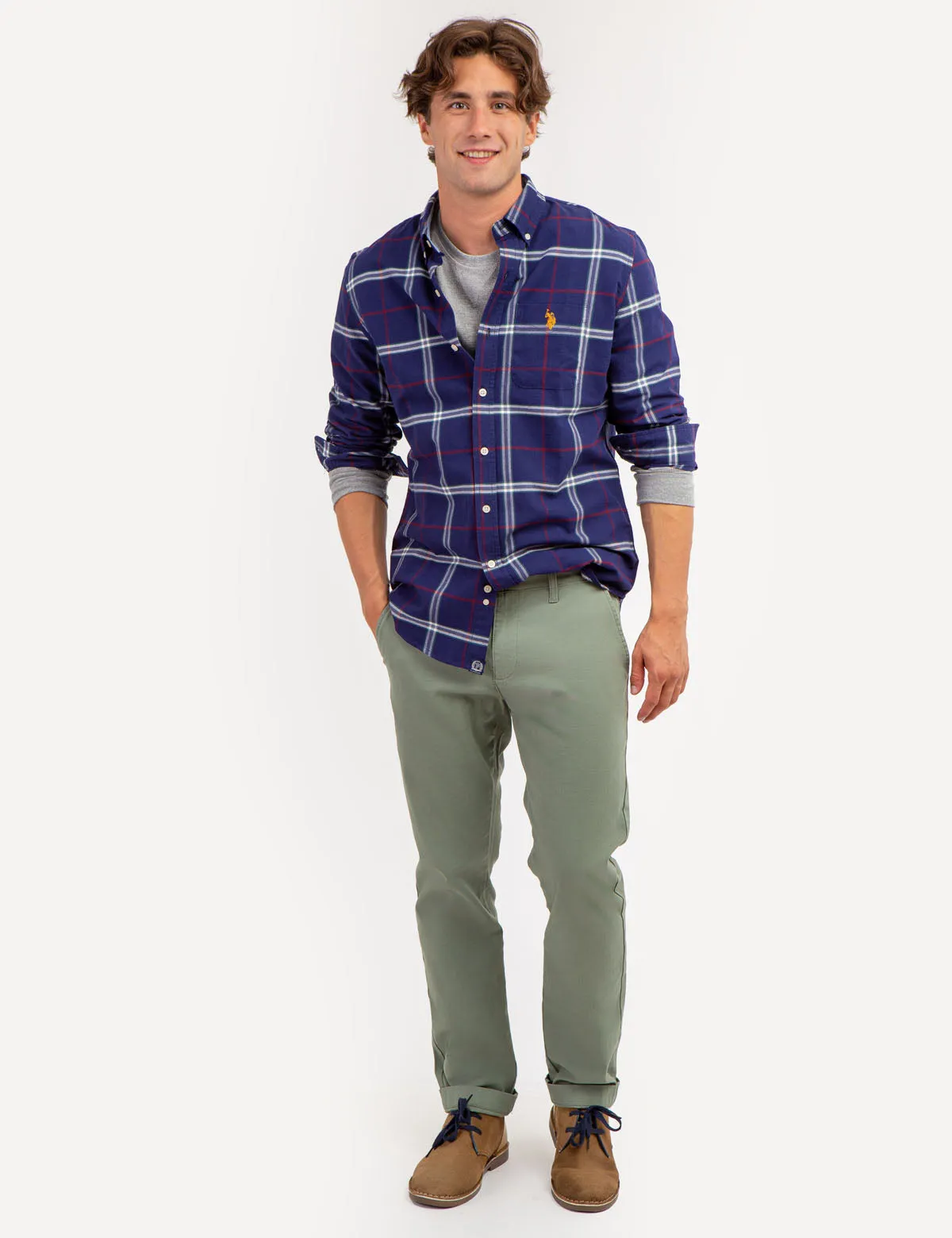 PLAID YARN DYE OXFORD SHIRT