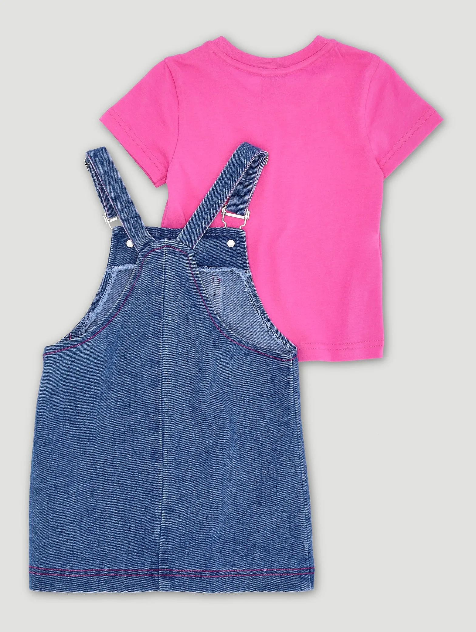 Pre-Girls Lilo & Stitch Tee & Denim Pinni Set - Denim