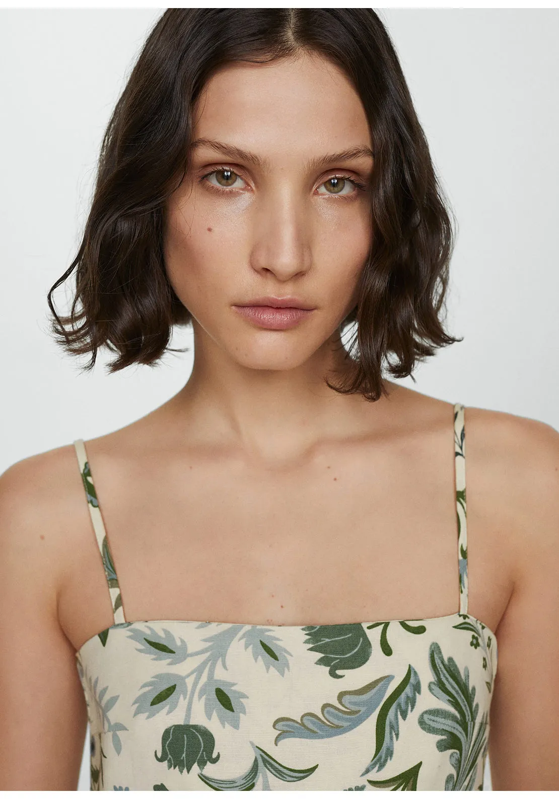Printed jumpsuit with bow