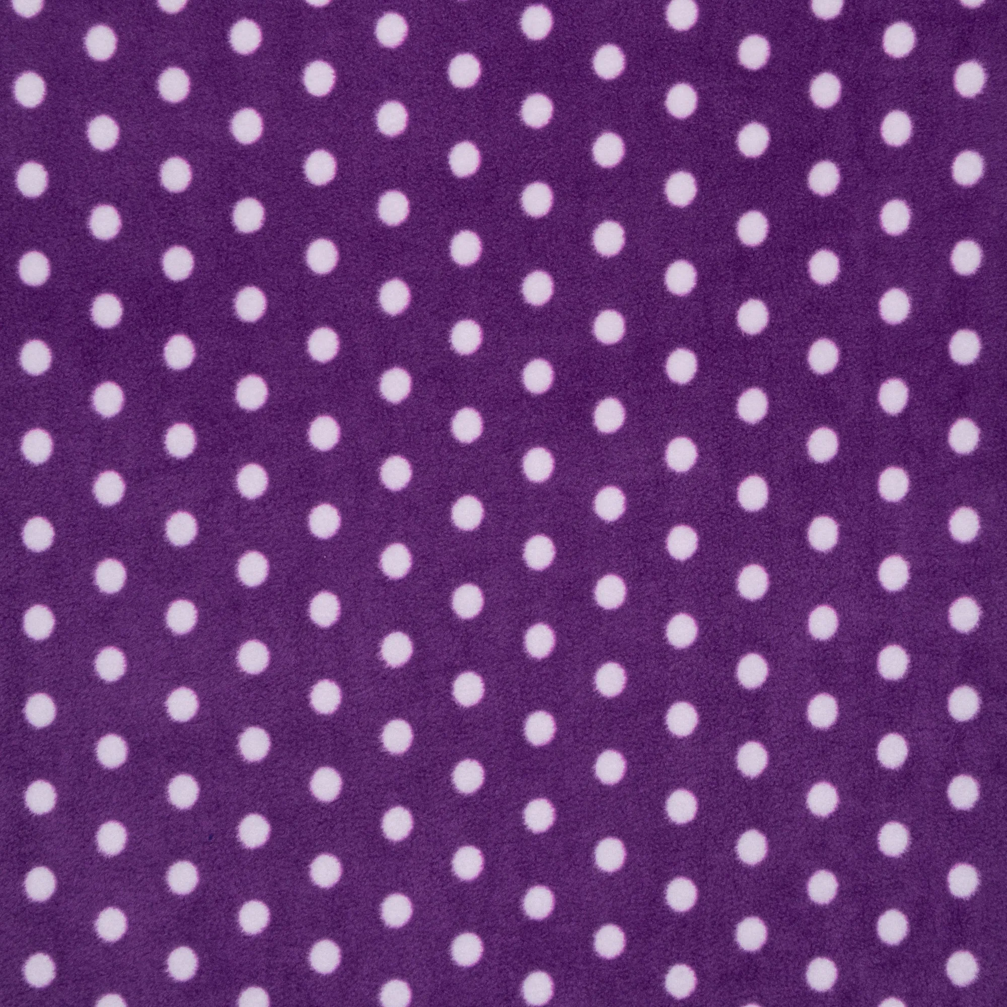 Printed Polar Fleece Purple/White Spot