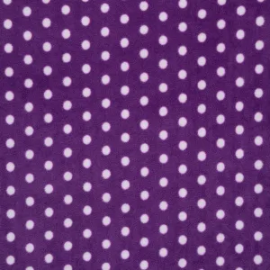 Printed Polar Fleece Purple/White Spot