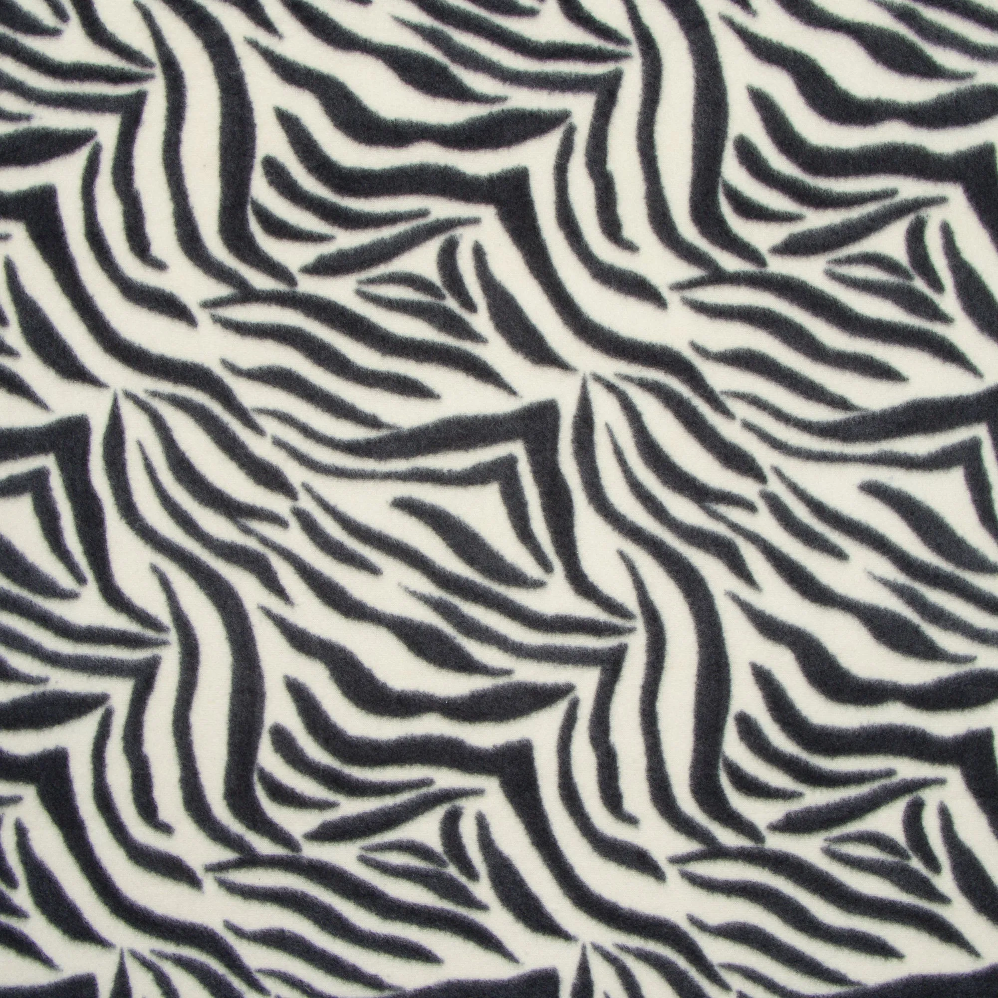 Printed Polar Fleece White Tiger