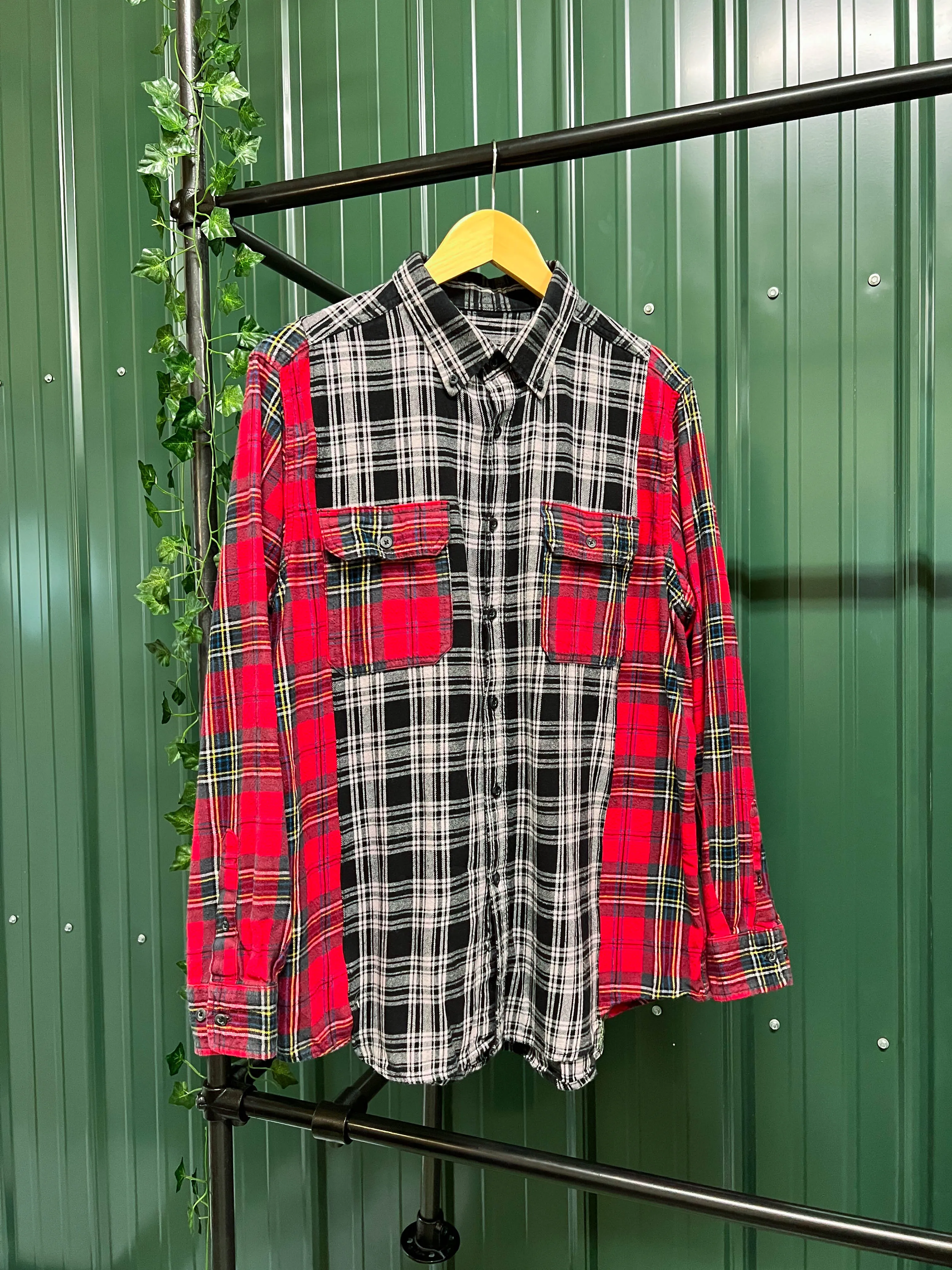 "1 of 1" Plaid Patchwork Flannel (M/L)