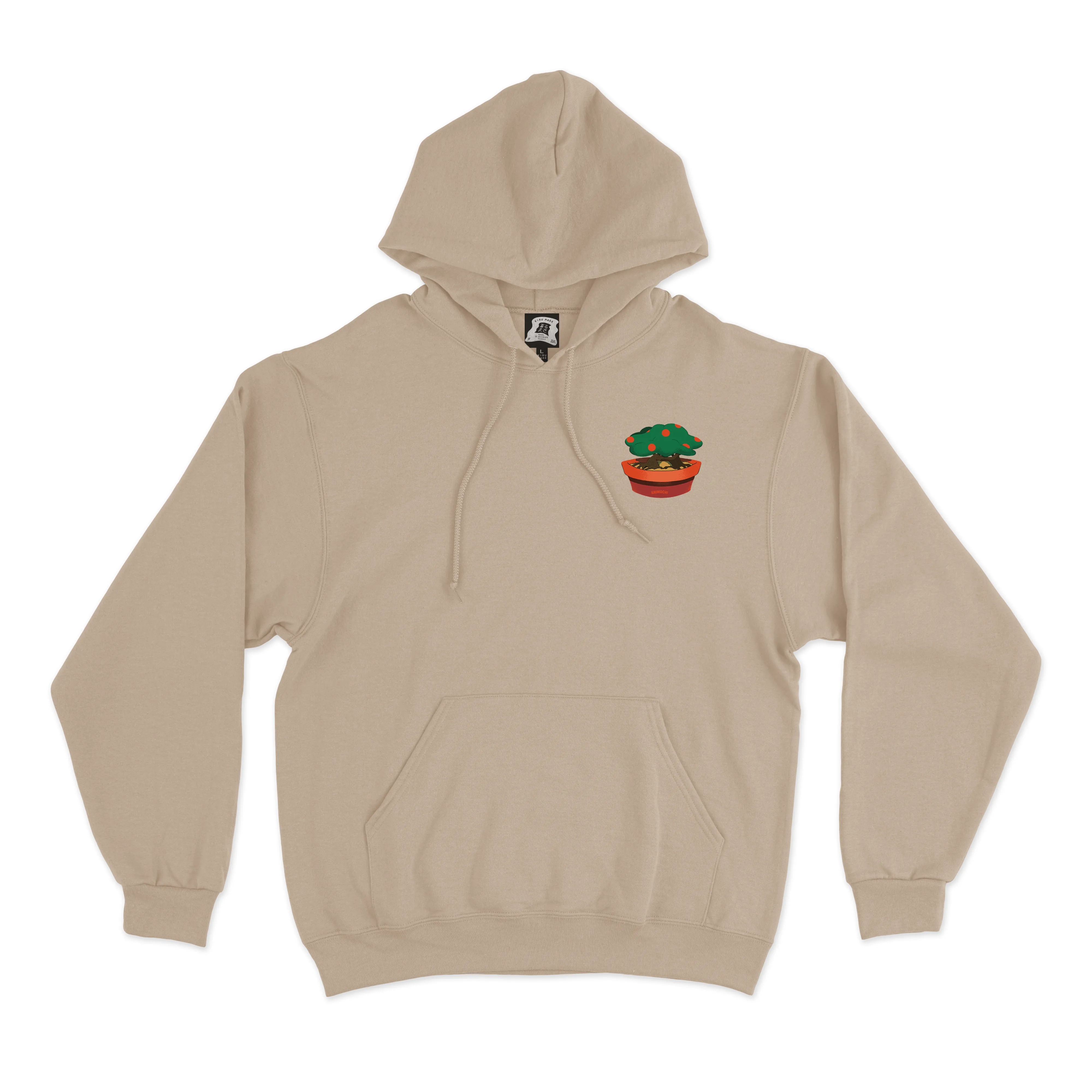 "Bonsai" Fleece Hoodie Beige