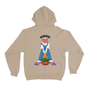 "Bonsai" Fleece Hoodie Beige