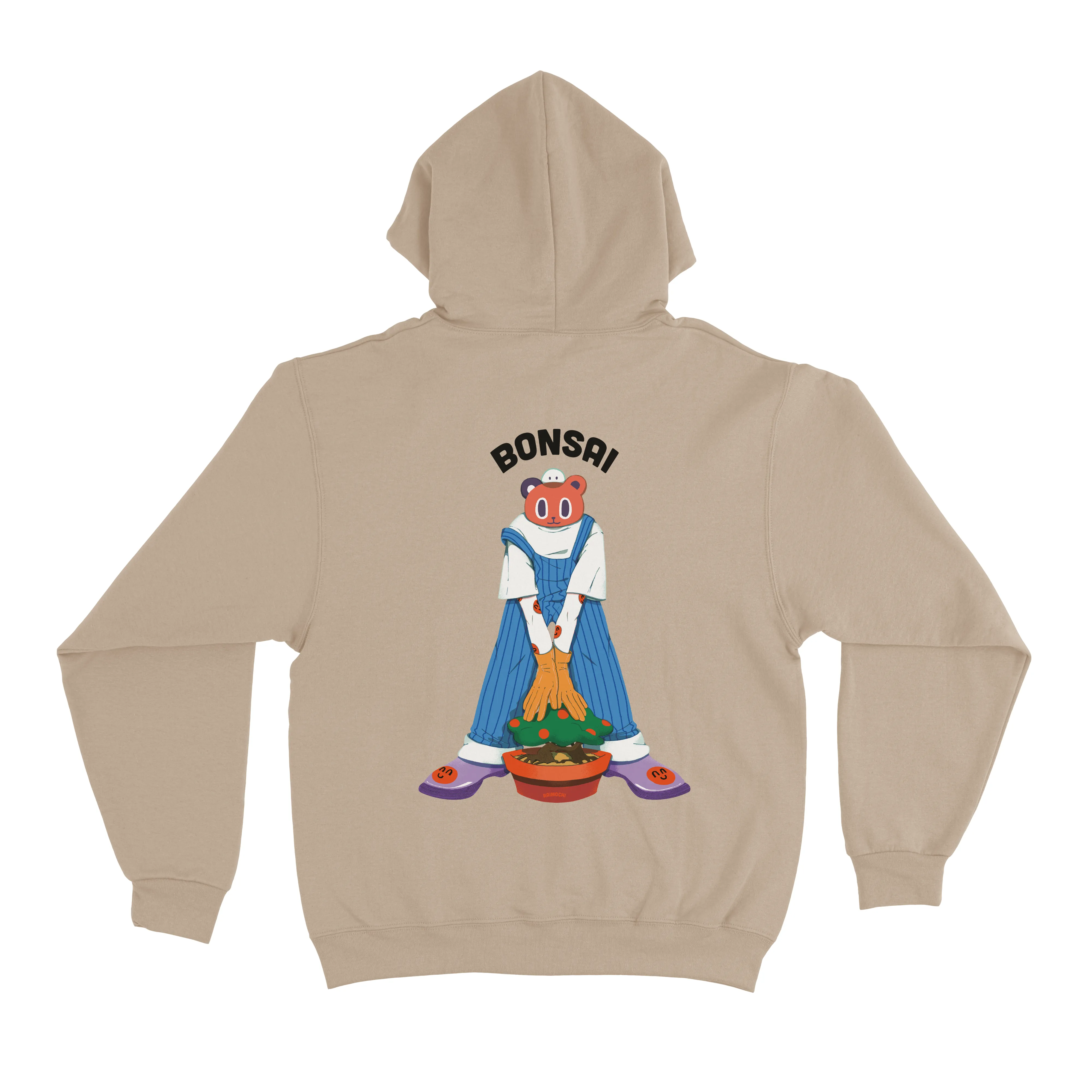 "Bonsai" Fleece Hoodie Beige