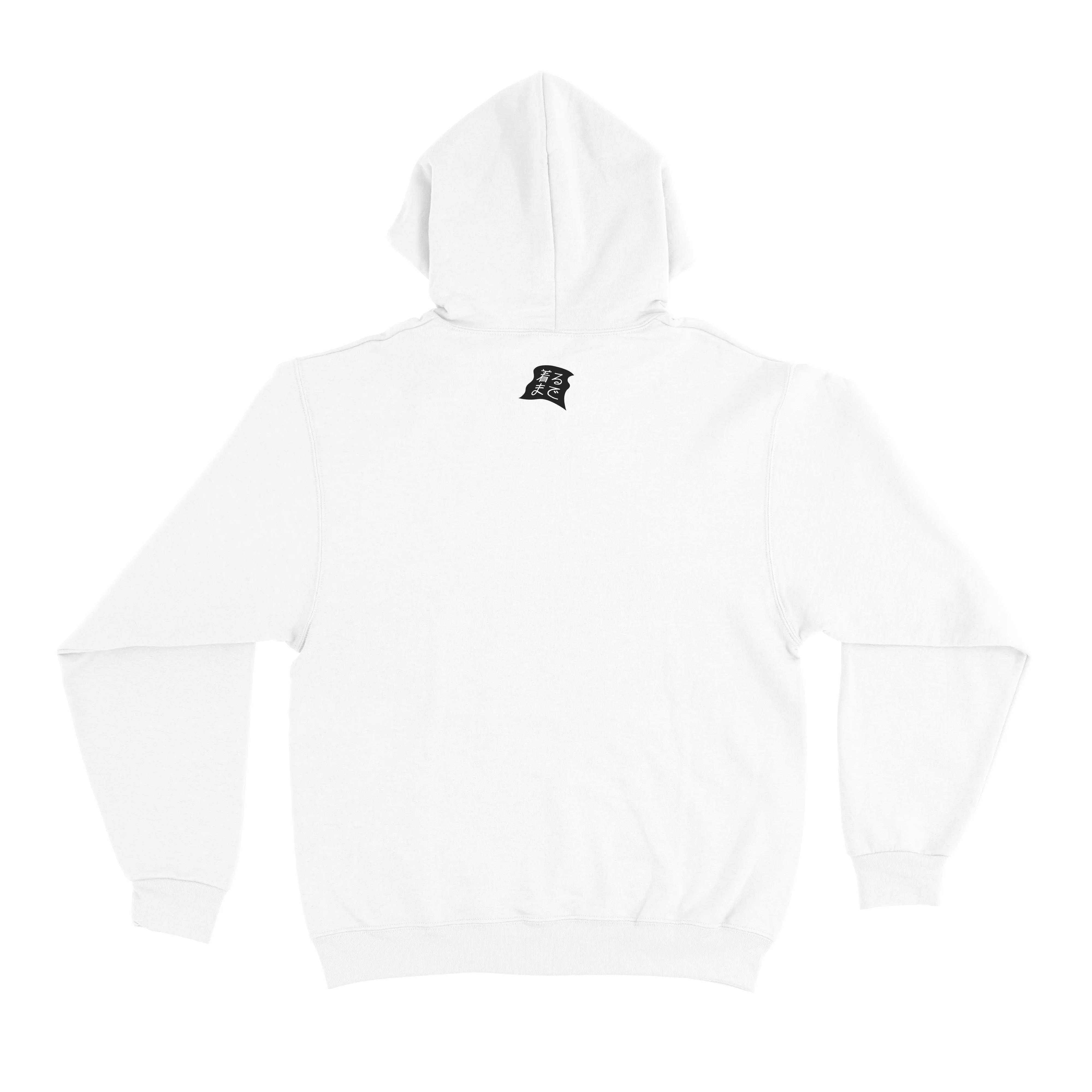 "Divine Blossom" Fleece Hoodie White
