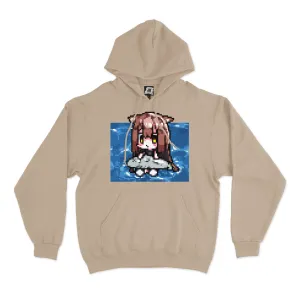 "Floating" Fleece Hoodie Beige