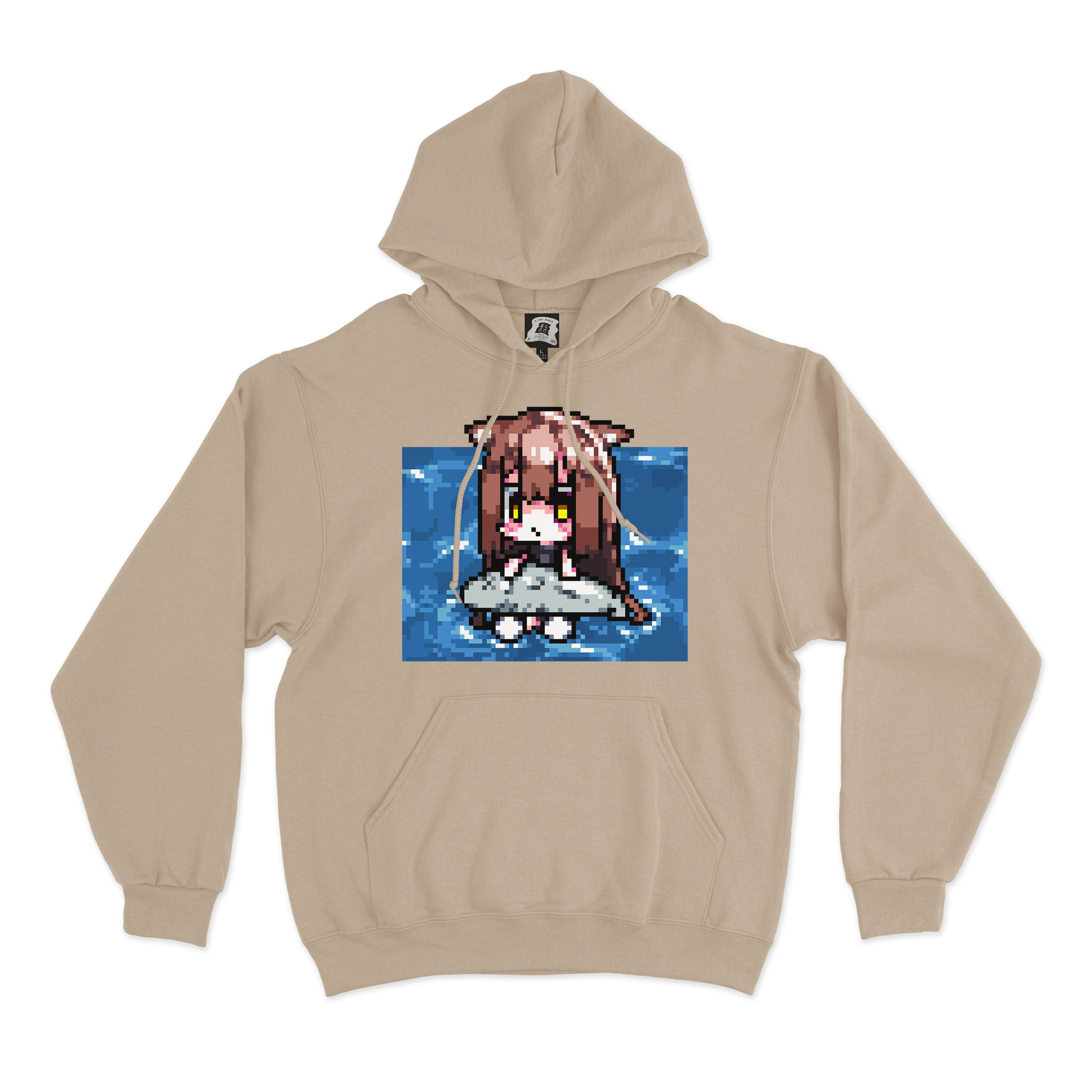 "Floating" Fleece Hoodie Beige