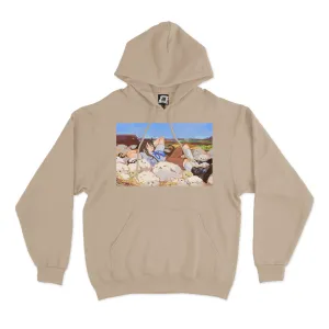 "Free Ride" Fleece Hoodie Beige