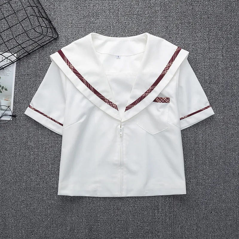 "JK RED YELLOW PLAID SHORT-SLEEVED" SHIRT N073002
