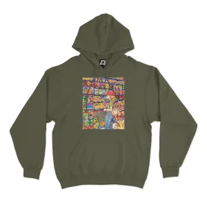 "Mart" Fleece Hoodie Khaki