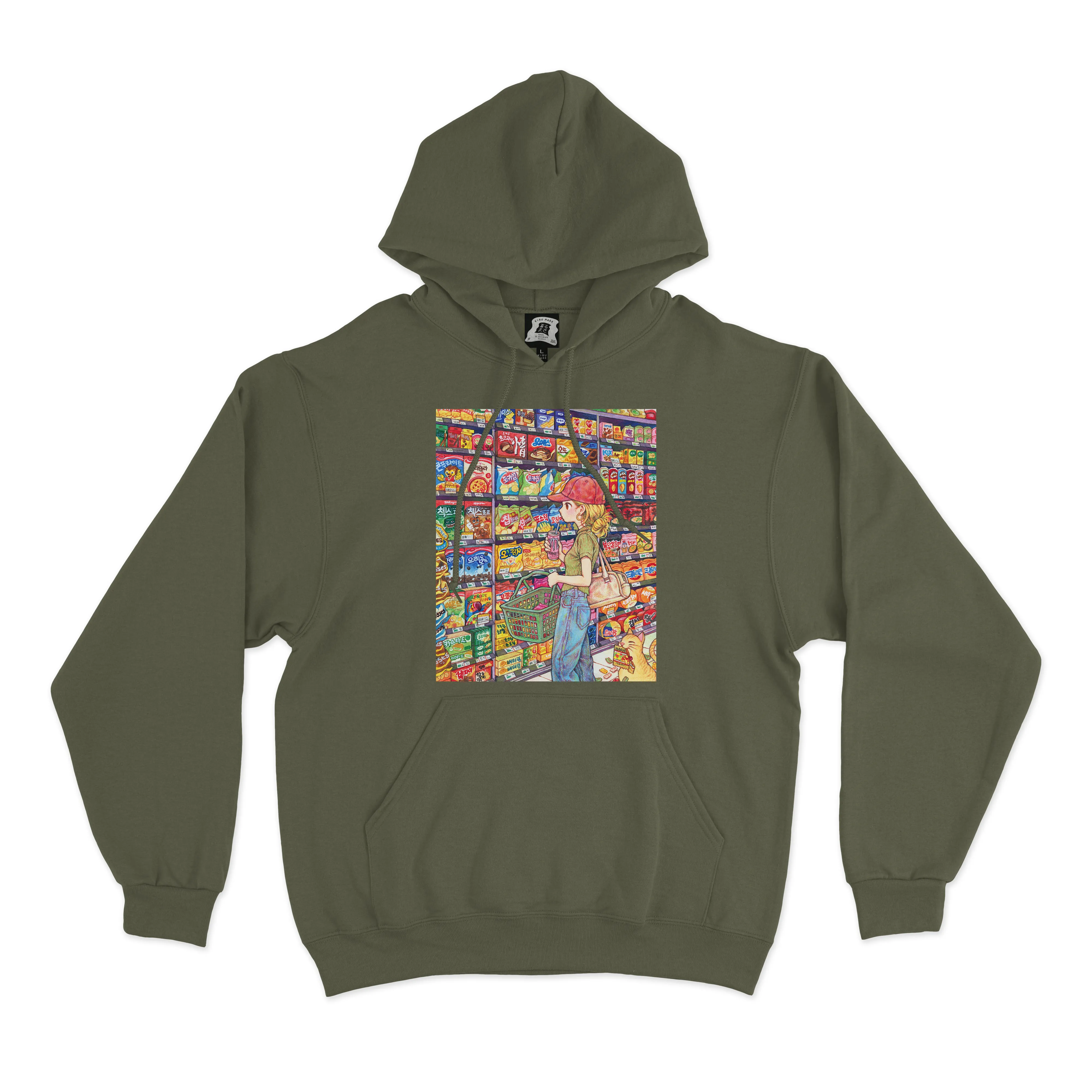 "Mart" Fleece Hoodie Khaki