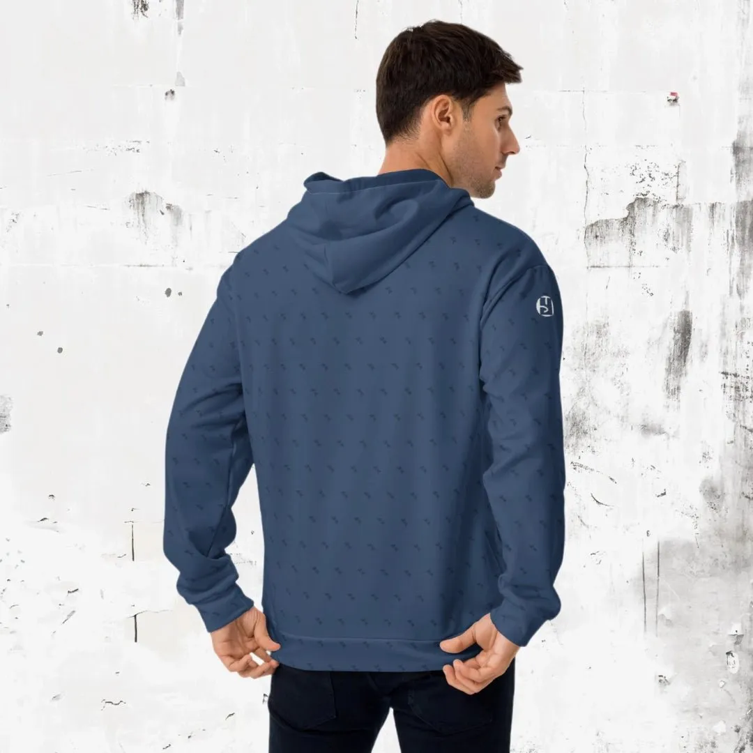 "Swing23" Blue Pullover Fleece Hoodie