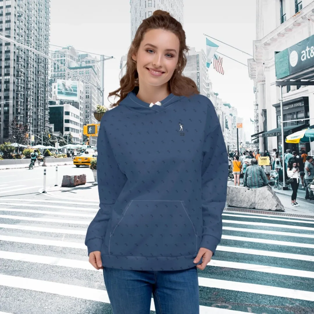 "Swing23" Blue Pullover Fleece Hoodie