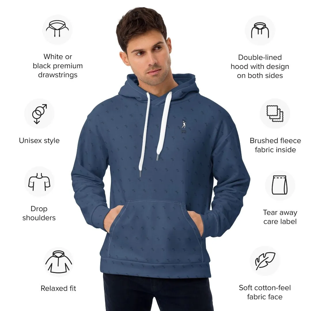 "Swing23" Blue Pullover Fleece Hoodie