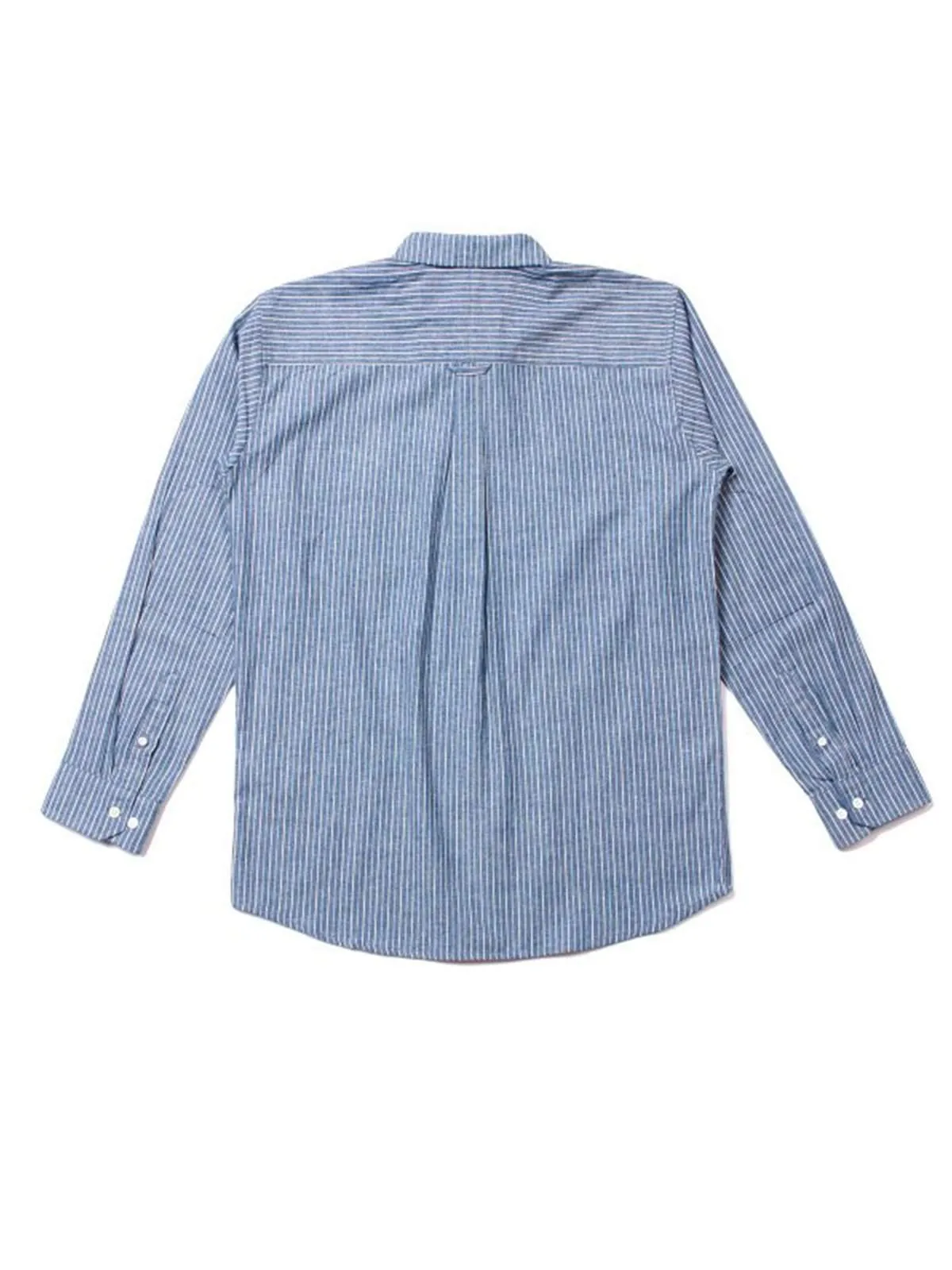 Qutn Work Shirt II Blue Striped Chambray