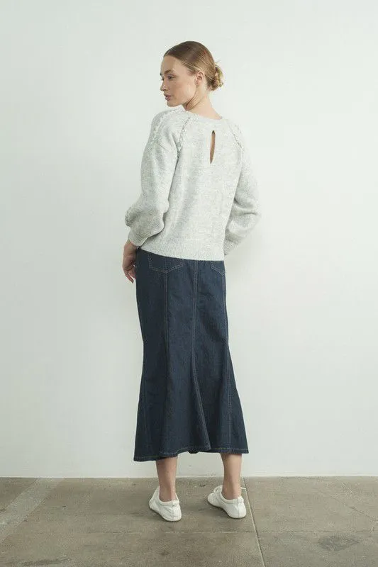Radiant Rhythm Denim Skirt