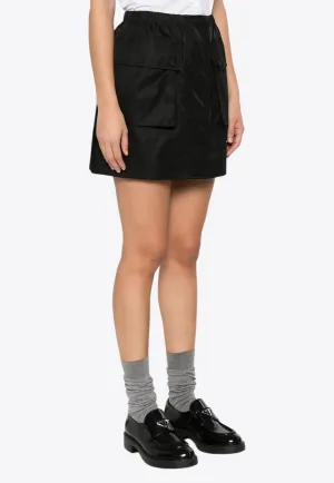 Re-Nylon Triangle Logo Mini Skirt