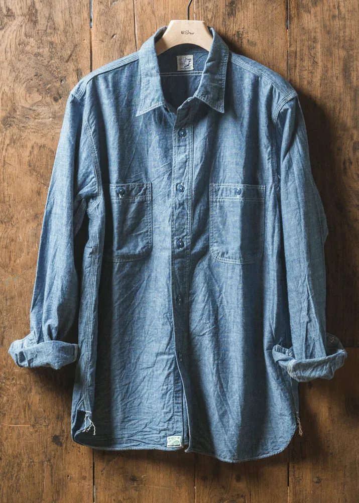 Relax Fit Chambray Work Shirt - Chambray