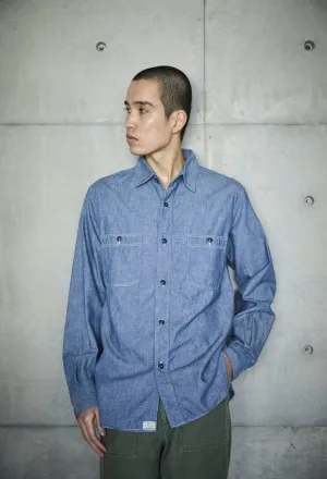 Relax Fit Chambray Work Shirt - Chambray
