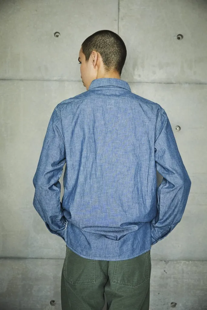 Relax Fit Chambray Work Shirt - Chambray