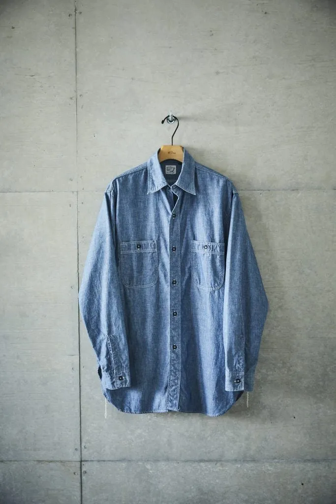 Relax Fit Chambray Work Shirt - Chambray