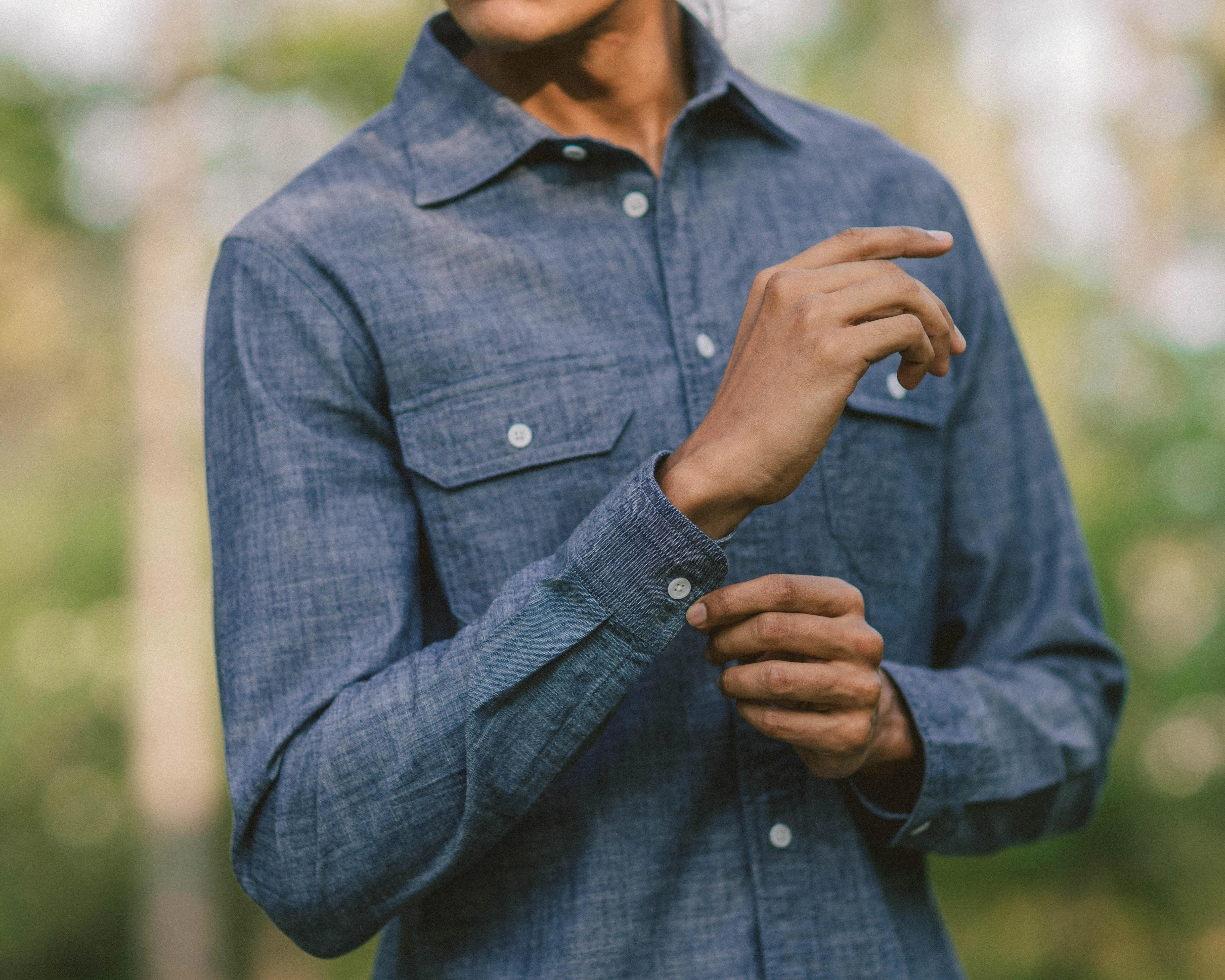 Reno in Indian Chambray